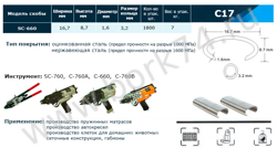 Скобы типа C17 для скобообжимного инструмента